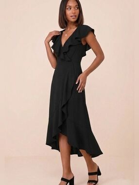 Ruffle-Trim High-Low Dress NWT